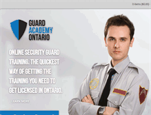 Tablet Screenshot of guardacademyontario.com